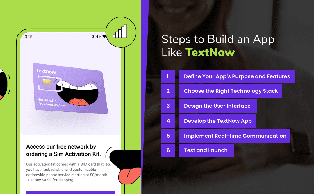 Steps to Build an App Like TextNow